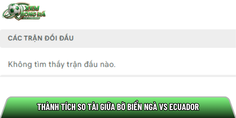 Thành tích so tài giữa Bờ Biển Ngà vs Ecuador