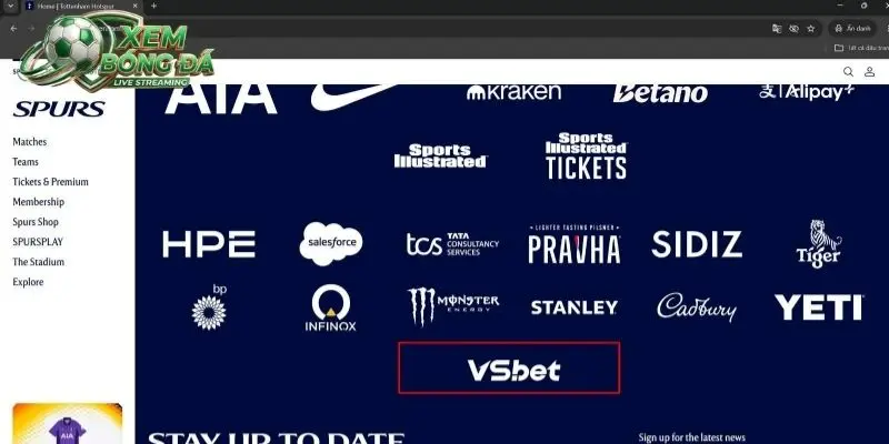 Chiến lược Vsbet tài trợ câu lạc bộ Tottenham Hostpur bứt phá